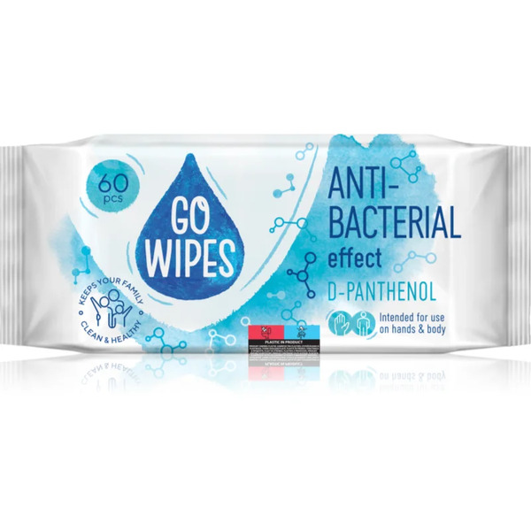  Gowipes Anti-bacterial Effect D-panthenol Nawilżane Chusteczki Oczyszczające O Działaniu Antybakteryjnym 60 Szt. 