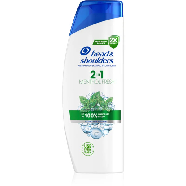  Head & Shoulders Menthol Fresh 2in1 Szampon Z Odżywką 2w1 Przeciw łupieżowi 625 Ml 