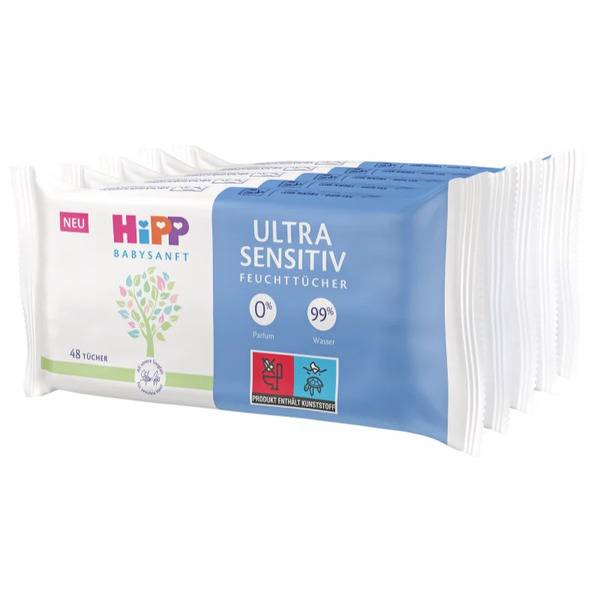  Hipp Babysanft Ultra Sensitive Chusteczki Nawilżane Dla Dzieci 5x48 Szt. 