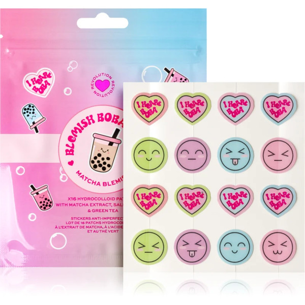  I Heart Revolution Bubble Tea Blemish Boba Plastry Dla Skóry Problematycznej Przeciw Trądzikowi 16 Szt. 
