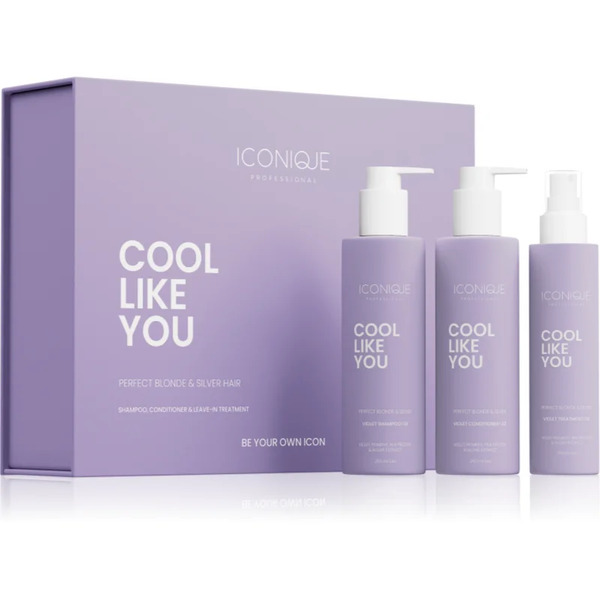  Iconique Professional Cool Like You Perfect Blonde & Silver Violet Set Zestaw Neutralizująca żółtawe Odcienie 