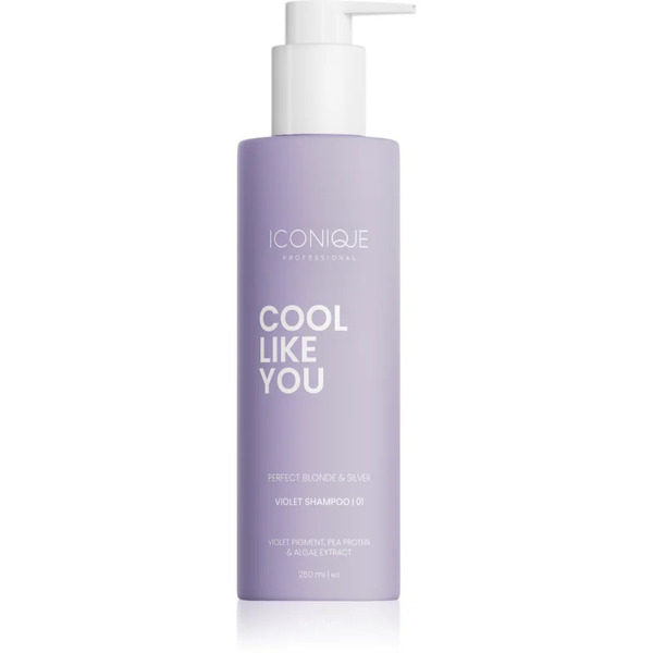  Iconique Professional Cool Like You Perfect Blonde & Silver Violet Szampon Neutralizujący żółte Odcienie 250 Ml 