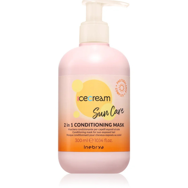  Inebrya Sun Care 2 In 1 Conditioning Mask Maska Do Włosów Do Włosów Narażonych Na Szkodliwe Działanie Promieni Słonecznych 300 Ml 