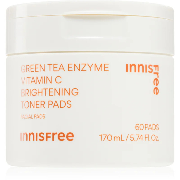  Innisfree Green Tea Vitamin C Brightening Toner Pads Tonizujące Płatki Do Twarzy Do Rozjaśnienia I Nawilżenia 60 Szt. 