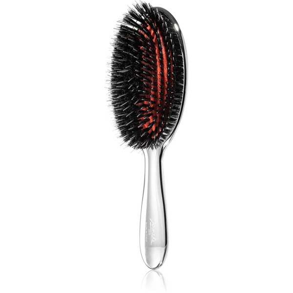  Janeke Chromium Line Air-cushioned Brush With Bristles And Nylon Reinforcement Owalna Szczotka Do Włosów 22 X 7 Cm 1 Szt. 
