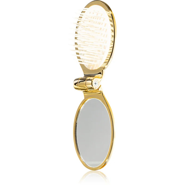  Janeke Gold Line Golden Folding Hair-brush With Mirror Grzebień Do Włosów Z Lusterkiem 9,5 X 5,5 X 3,5 Cm 1 Szt. 