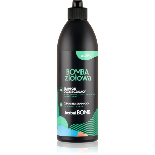  Joanna Herbal Bomb Cleansing Shampoo Szampon Głęboko Oczyszczający Do Przetłuszczających Się Włosów I Skóry Głowy 500 Ml 