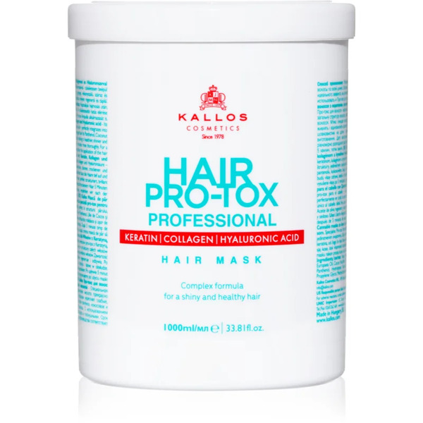  Kallos Hair Pro-tox Maska Do Włosów Słabych I Zniszczonych Z Olejkiem Kokosowym, Kwasem Hialuronowym I Kolagenem 1000 Ml 