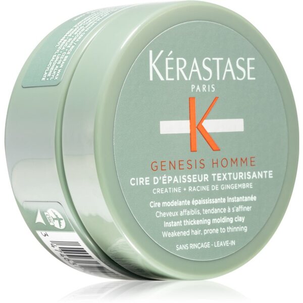  Kérastase Genesis Homme Cire D'épaisseur Texturisante Pasta Modelująca Do Stylizacji Dla Słabych I Wypadających Włosów Dla Mężczyzn 75 Ml 