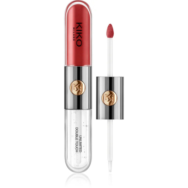  Kiko Milano Unlimited Double Touch Długotrwała Szminka W Płynie Z Połyskiem Odcień 106 Satin Ruby Red 6 Ml 