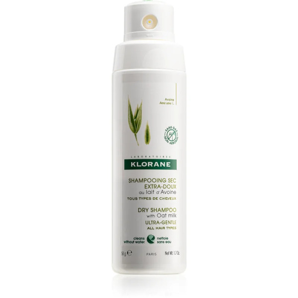  Klorane Ultra-gentle Dry Shampoo With Oat Milk Suchy Szampon Bez Aerozolu Do Wszystkich Rodzajów Włosów 50 G 