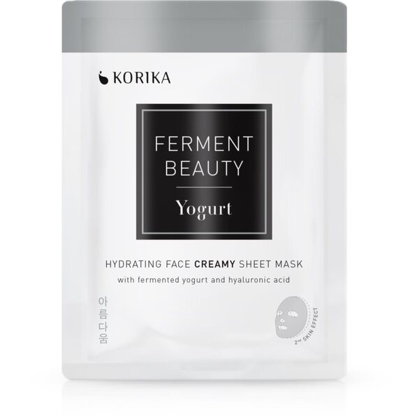  Korika Fermentbeauty Hydrating Face Sheet Mask With Fermented Yogurt And Hyaluronic Acid Maska Nawilżająca W Płacie Ze Sfermentowanym Jogurtem I Kwase 