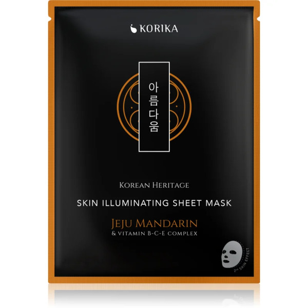  Korika Korean Heritage Jeju Mandarin & Vitamin B-c-e Complex Skin Illuminating Sheet Mask Maska Rozświetlająca W Płacie 25 G 
