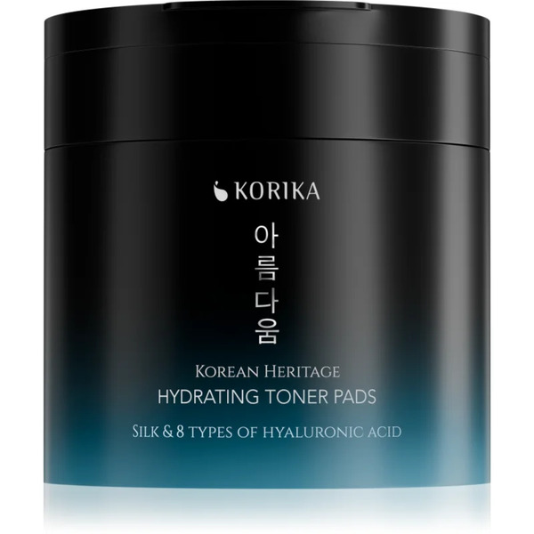  Korika Korean Heritage Silk & 8 Types Of Hyaluronic Acid Hydrating Toner Pads Płatki Oczyszczające O Działaniu Nawilżającym 70 Szt. 