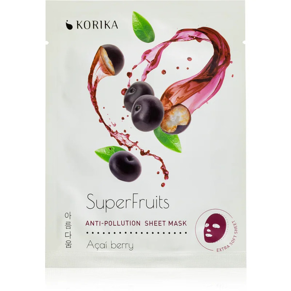  Korika Superfruits Acai Berry - Anti-pollution Sheet Mask Maseczka W Płachcie Z Efektem Detoksykującym Acai Berry 25 G 