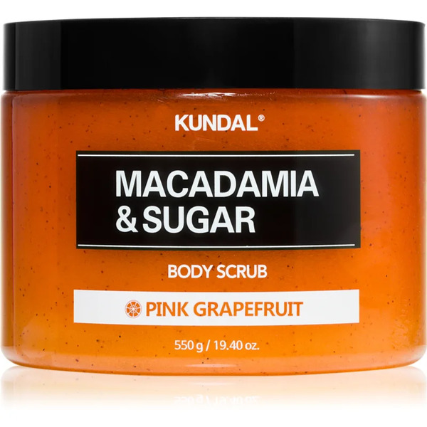  Kundal Macadamia & Sugar Body Scrub Pink Grapefruit Delikatny Peeling Do Ciała O Działaniu Uspokajającym 550 G 