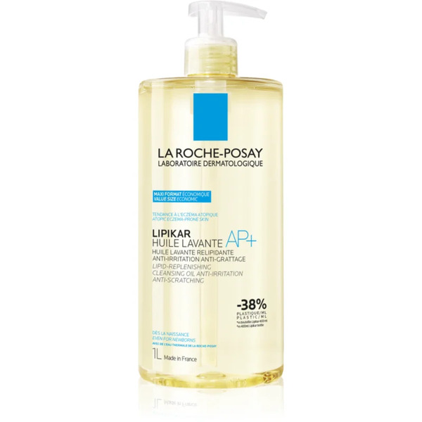  La Roche-posay Lipikar Huile Ap+ Zmiękczający Olejek Oczyszczający Uzupełniający Lipidy, Przeciw Podrażnieniom 1000 Ml 