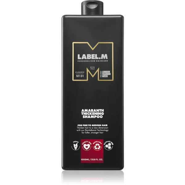  Label.m Amaranth Thickening Shampoo Szampon Nadający Ekstra Objętość 1000 Ml 