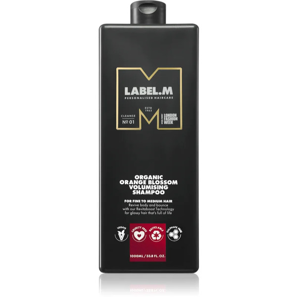  Label.m Organic Orange Blossom Volumising Shampoo Szampon Naturalny Do Zwiększenia Objętości Włosów 1000 Ml 
