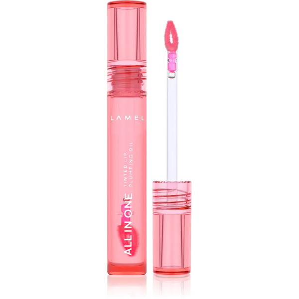  Lamel All In One Lip Tinted Plumping Oil Tonujący Olejek Do Ust Do Zwiększenia Objętości № 401 Peachy 3 Ml 