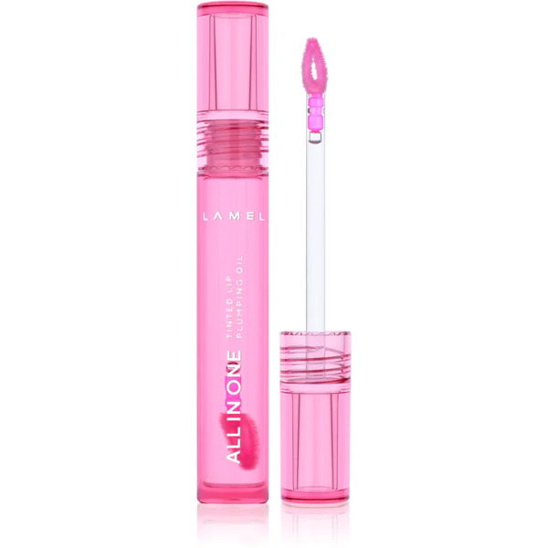  Lamel All In One Lip Tinted Plumping Oil Tonujący Olejek Do Ust Do Zwiększenia Objętości № 402 Pink Sparkle 3 Ml 