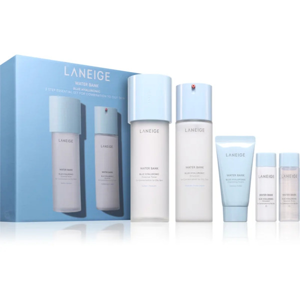  Laneige Water Bank Blue Hyaluronic 2-step Essentials Set For Combination To Oily Skin Zestaw Upominkowy Dla Kobiet 