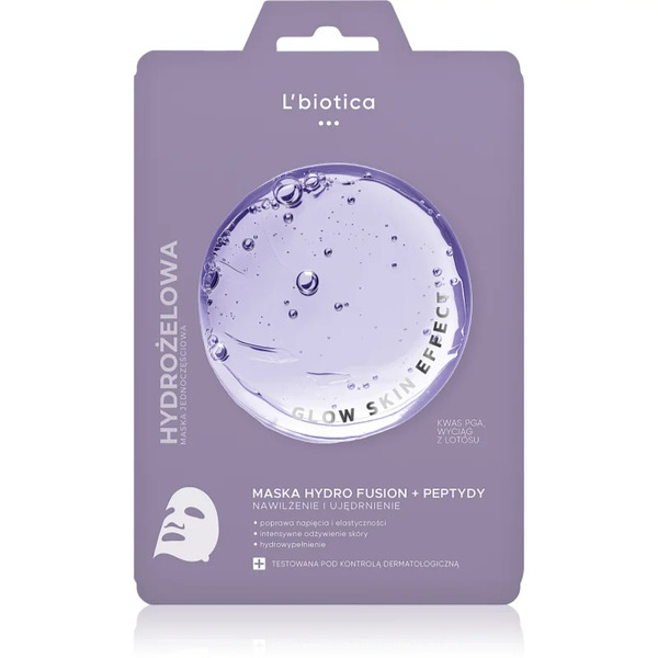 L’biotica Pga Hydro Fusion + Peptides Maska Hydrożelowa O Intensywnym Działaniu Do Ujednolicenia Kolorytu Skóry 1 Szt. 
