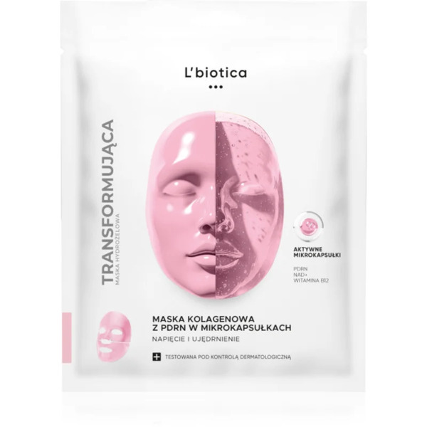  L’biotica Transforming Collagen Mask With Pdrn In Microcapsules Maseczka Kolagenowa Ujędrniający Skórę 1 Szt. 
