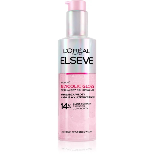  L’oréal Paris Elseve Glycolic Gloss Serum Bez Spłukiwania Do Wzmocnienia Włosów I Nadania Im Większego Połysku 150 Ml 