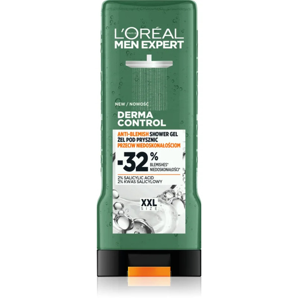  L’oréal Paris Men Expert Derma Control żel Pod Prysznic Dla Mężczyzn Do Skóry Problematycznej I Przetłuszczającej Się 400 Ml 