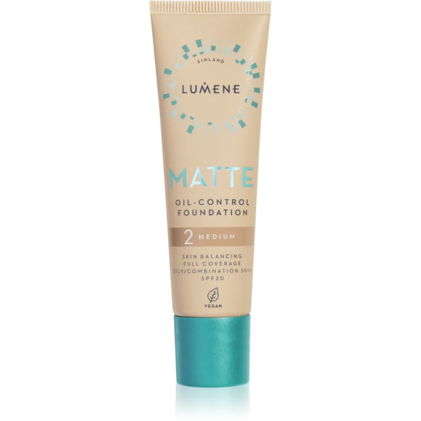  Lumene Matte Oil-control Podkład Matujący Odcień 2 Soft Honey / Medium 30 Ml 
