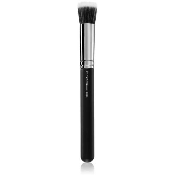  Mac Cosmetics Brush 130s Short Duo Fibre Mały Pędzel Do Nakładania Kosmetyków Płynnych, Kremowych I Pudrowych 1 Szt. 