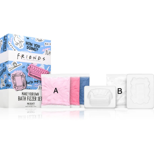  Mad Beauty Friends Zestaw Do Produkcji Musujących Bomb Kąpielowych Zapachy Coconut & Pomegranate & Raspberry 