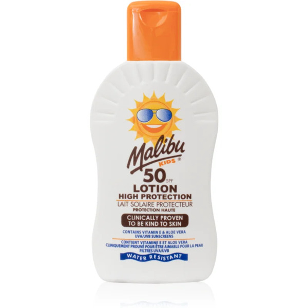  Malibu Kids Lotion Mleczko Ochronne Spf 50 Dla Dzieci 200 Ml 