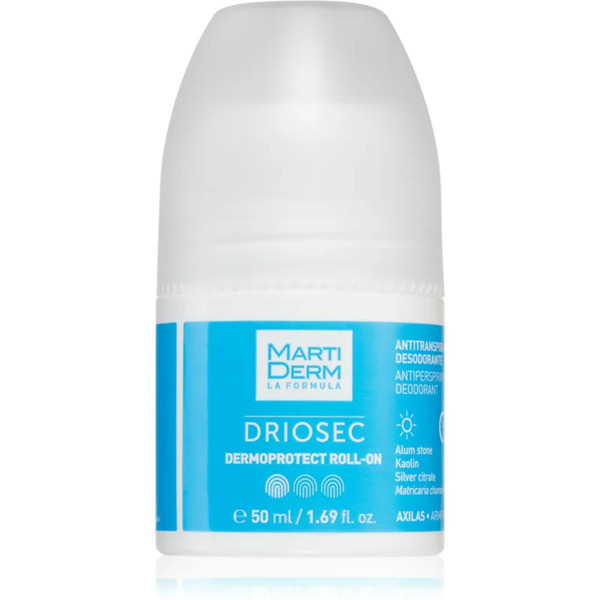  Martiderm Driosec Dermoprotect Roll-on Dezodorant Antyperspirant Przeciw Białym I żółtym śladom 50 Ml 