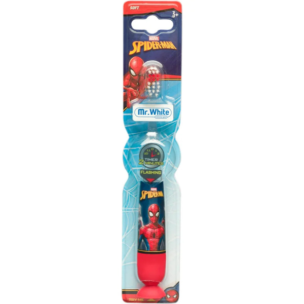  Marvel Spiderman Flashing Toothbrush Szczoteczka Do Zębów Soft Dla Dzieci 3+ 1 Szt. 