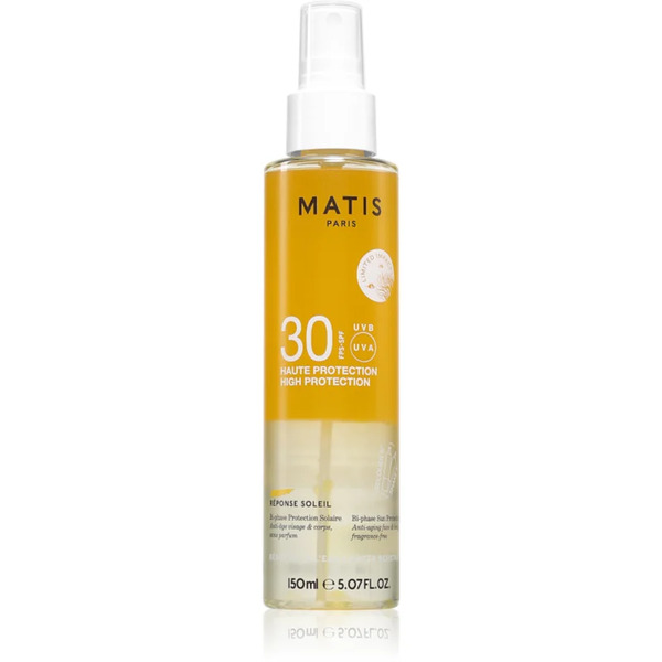  Matis Paris Réponse Soleil Bi-phase Protection Solaire Spf30 Suchy Olejek Do Opalania Spf 30 150 Ml 