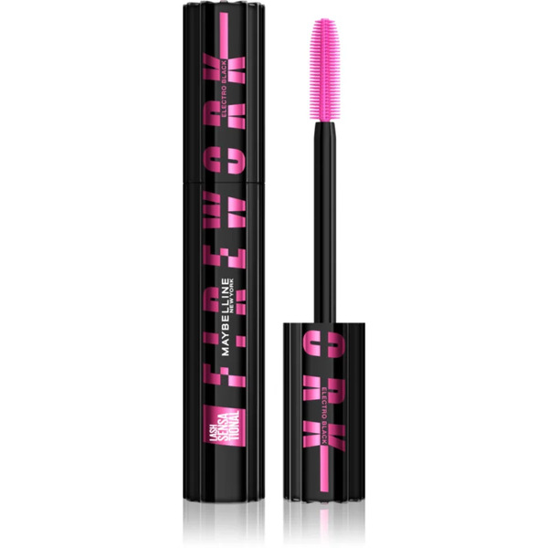  Maybelline New York Lash Sensational Firework Tusz Do Rzęs Zwiększający Objętość, Wydłużający I Podkręcający Super Czarna Odcień Electro Black 10 Ml 