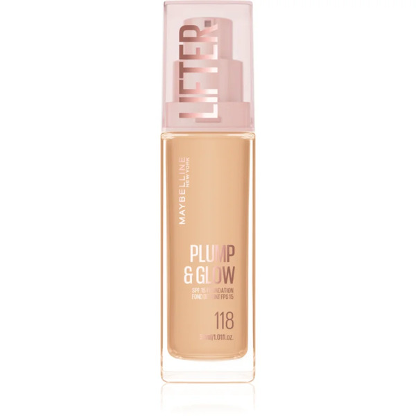  Maybelline New York Lifter Plump & Glow Podkład Rozświetlający Nadający Naturalny Wygląd Odcień 118 30 Ml 