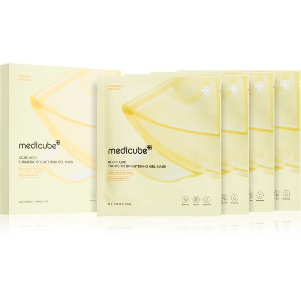  Medicube Kojic Acid Turmeric Brightening Gel Mask Maseczka Nawilżająca I Rozświetlająca Z żelową Konsystencją 4 Szt. 