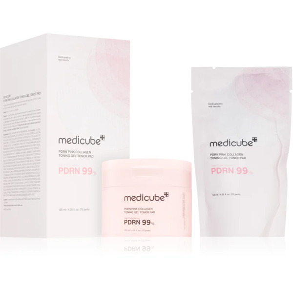  Medicube Pdrn Pink Collagen Toning Gel Toner Pad Tonizujące Płatki Do Twarzy Dla Efektu Rozjaśnienia I Wygładzenia Skóry 70 Szt. 