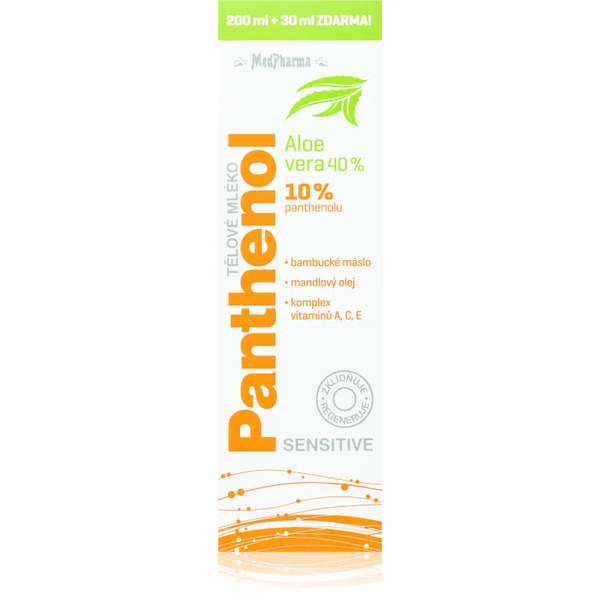  Medpharma Panthenol 10% Sensitive Intensywnie Nawilżający Balsam Do Ciała O Działaniu Regenerującym 230 Ml 