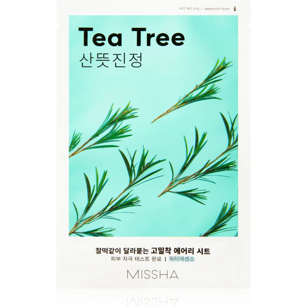  Missha Airy Fit Tea Tree Maseczka Z Płachcie O Działaniu Oczyszczającym I Odświeżającym Dla Cery Wrażliwej 19 G 