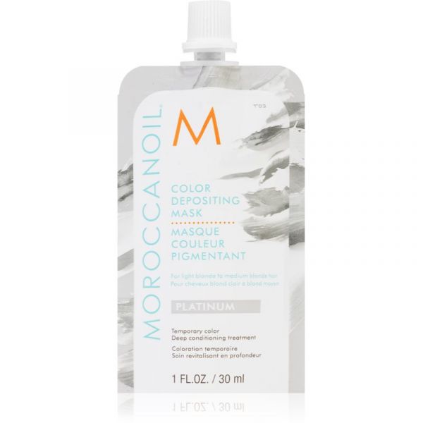 Moroccanoil Color Depositing Delikatna Odżywiająca Maska Bez Trwałych Pigmentów Barwiących Platinum 30 Ml 