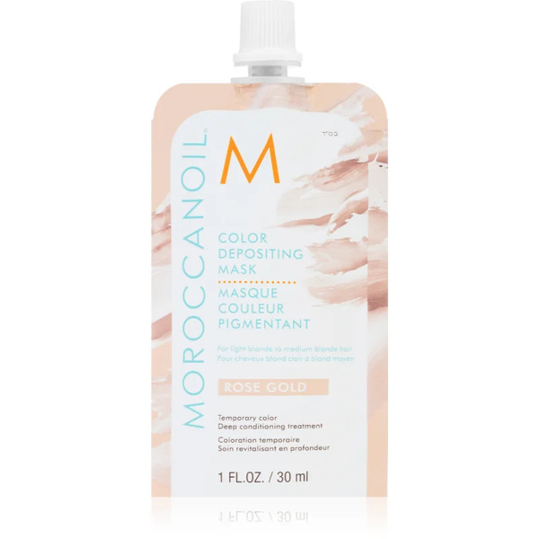  Moroccanoil Color Depositing Delikatna Odżywiająca Maska Bez Trwałych Pigmentów Barwiących Rose Gold 30 Ml 