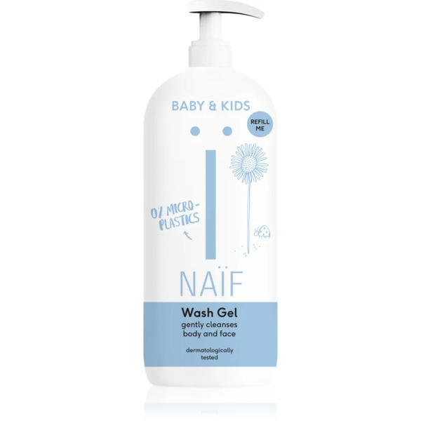  Naif Baby & Kids Wash Gel Oczyszczający żel Do Mycia Dla Dzieci I Niemowląt Do Ciała I Twarzy Refill Me 500 Ml 
