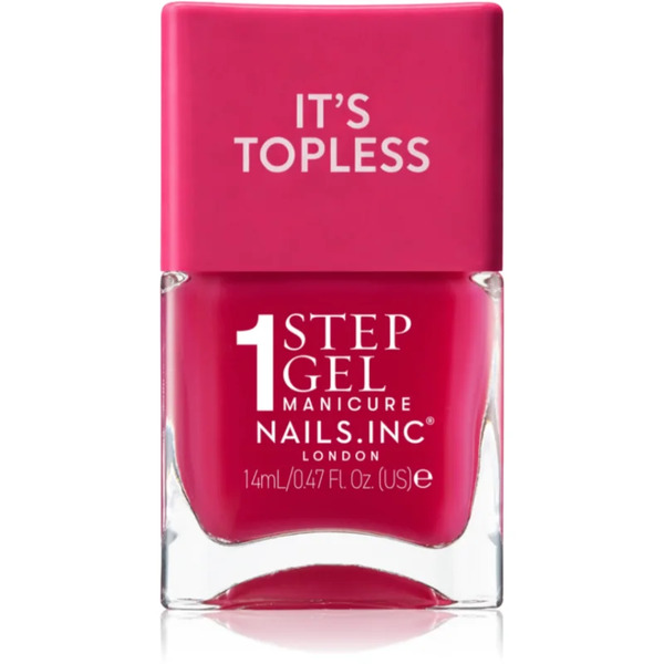  Nails Inc. It’s Topless Lakier Hybrydowy Do Paznokci Dla Długotrwałego Efektu Odcień Gracie Guava Red 14 Ml 