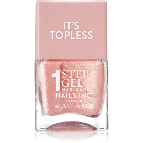  Nails Inc. It’s Topless Lakier Hybrydowy Do Paznokci Dla Długotrwałego Efektu Odcień Remi Nude Shimmer 14 Ml 