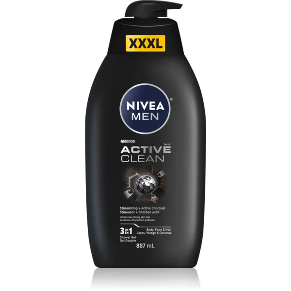  Nivea Men Active Clean żel Pod Prysznic Dla Mężczyzn 887 Ml 