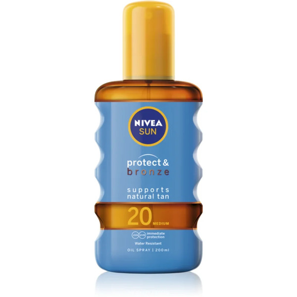  Nivea Sun Protect & Bronze Suchy Olejek Do Opalania Spf 20 200 Ml 